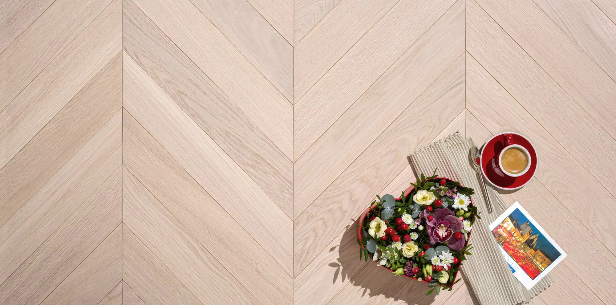 Акварельный белый — паркет Natural Touch